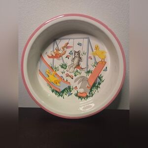 Tiffany & Co Playground Child Bowl (Rabbits, ducks and cat)